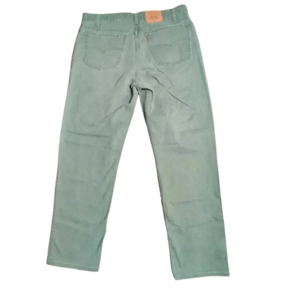 Levi's 540 Relaxed Fit Jeans Men's 42x32 Green Made USA Straight Leg Denim